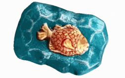 Пластиковая форма - БП 007 - Рыбка на камне